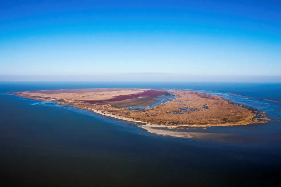 Thorny road: Tyuleny Island in the Russian sector of the Caspian Sea, near the Republic of Dagestan