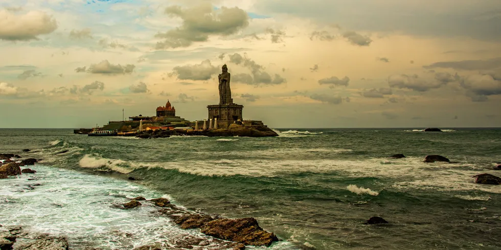 Looking out to sea in Tamil Nadu.