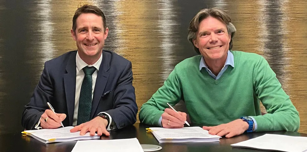 Shell's Hessel de Jong (right) and ScottishPower's Charlie Jordan