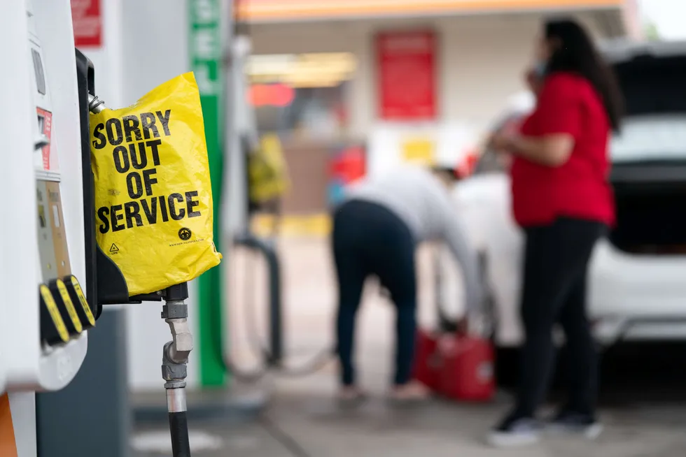 Dry pumps: Gasoline outages, like this one in North Carolina, are increasing on the US East Coast