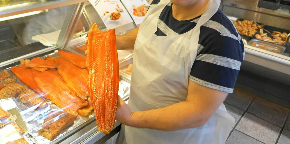 Fish stand in Bergen.