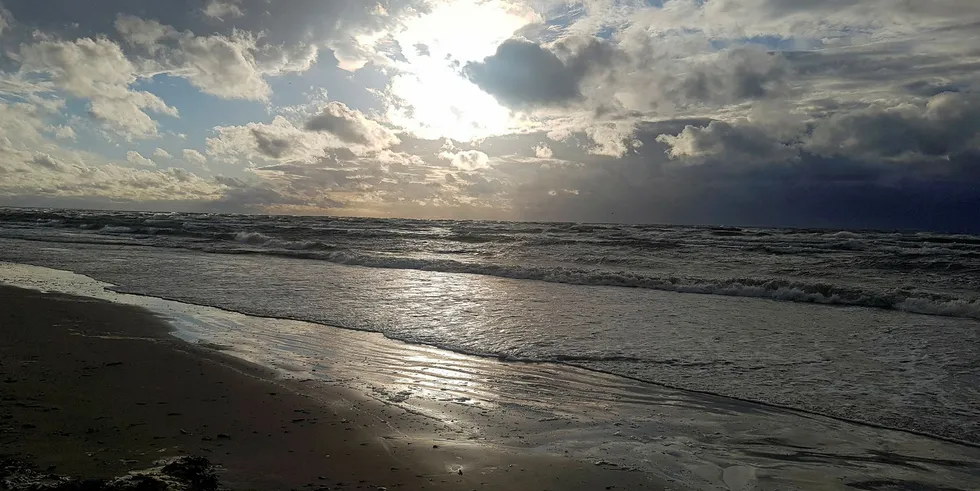 Jurmala Beach near Riga, Latvia, in the Gulf of Riga