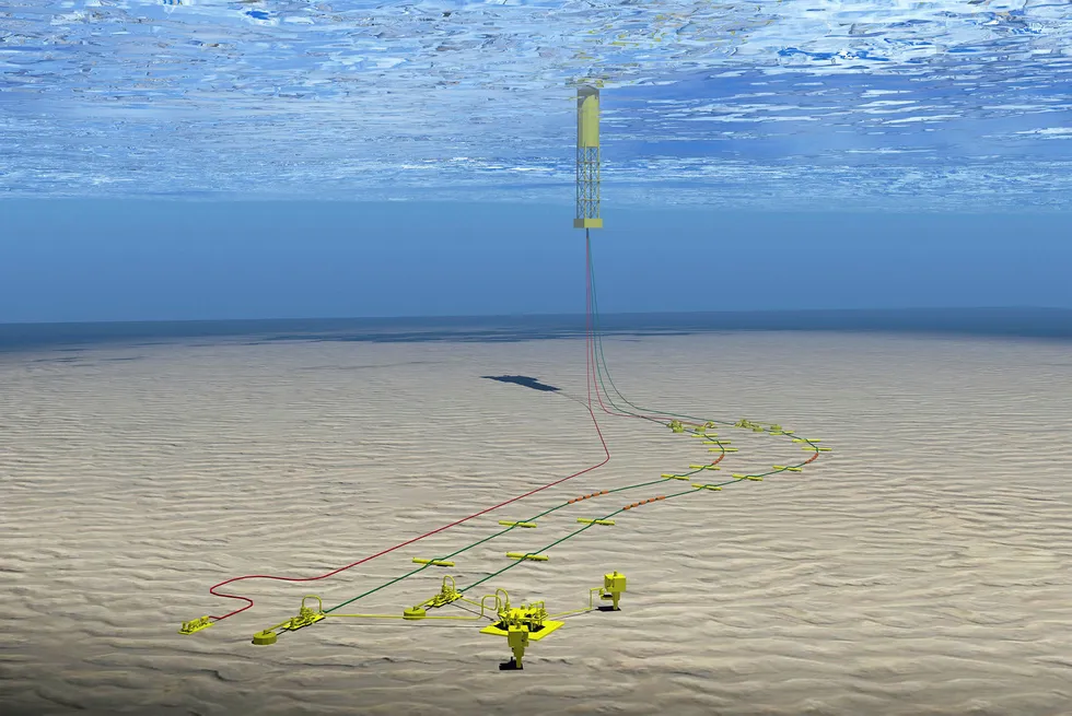 Subsea design: a schematic of the Buckskin field