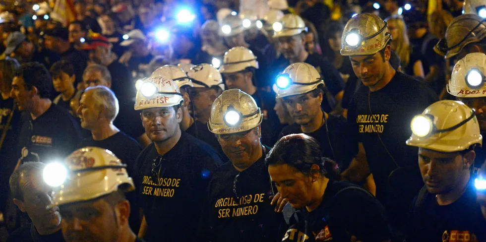 Spanish coal miners have over the last decade marched to support their industry.