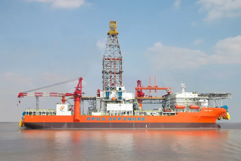 Warm stacked: the Tiger 1 drillship, offshore Shanghai