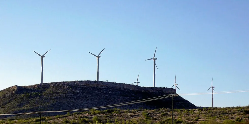 A wind farm in west Texas