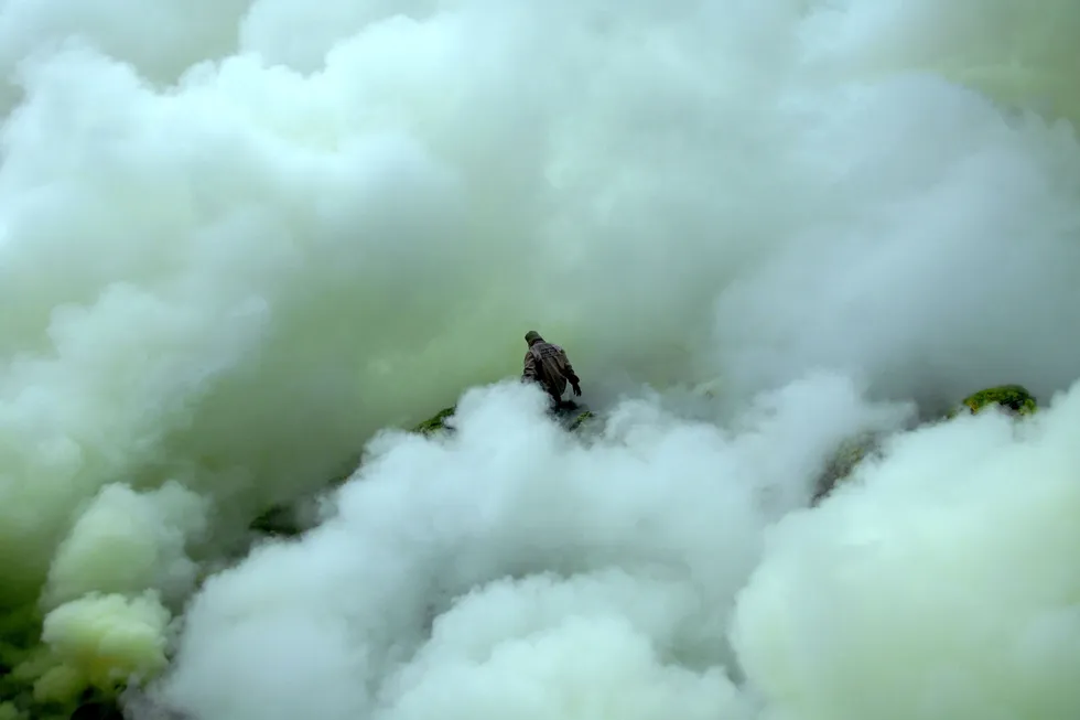 The Ijen volcano in Banyuwangi, East Java: Indonesia has ambitious plans to become a world leader in geothermal energy, while reducing greenhouse gas emissions.