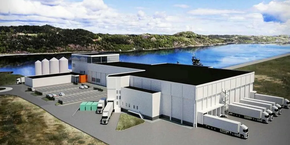 Illustration of the new factory in Hitra, Norway.