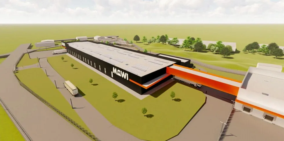 An illustration of Mowi's new smokehouse.