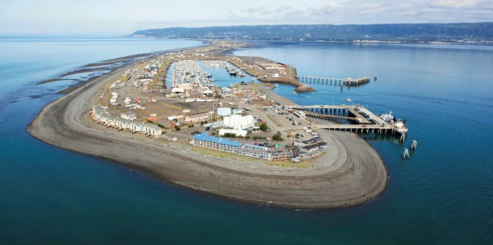 The Homer spit on the Kenai Peninsula.