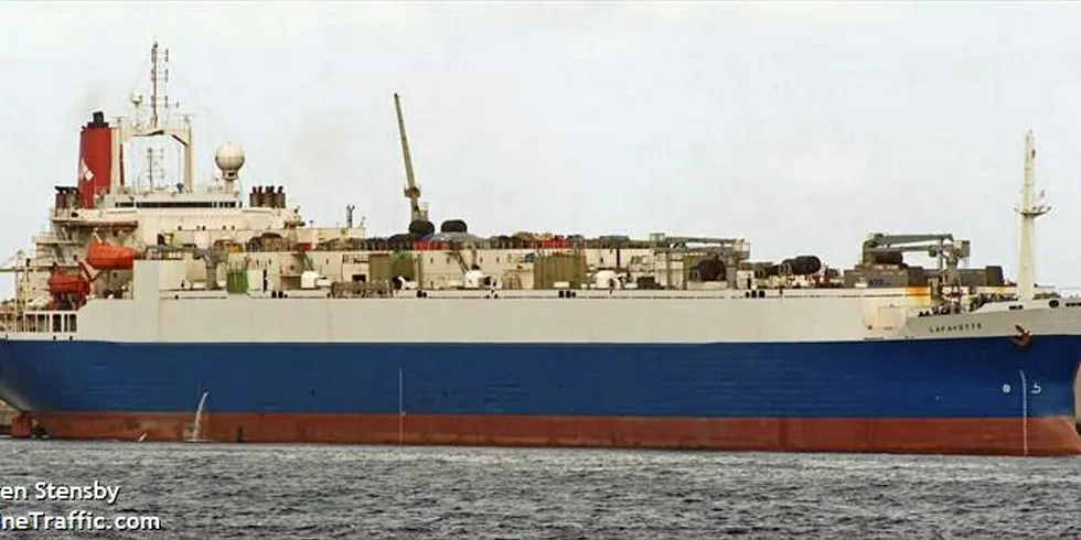 The vessel is being detained in Peru.