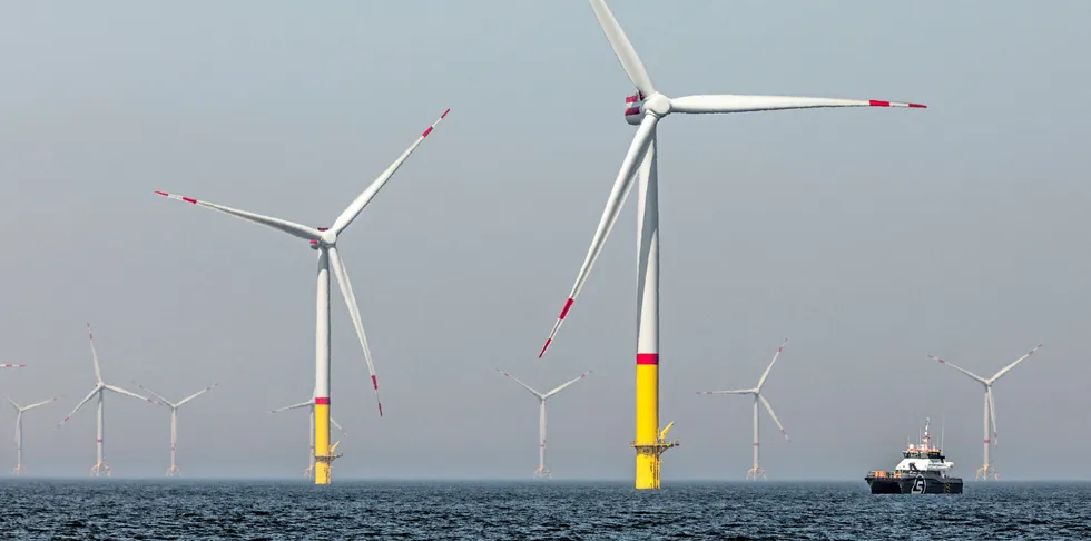 Arkona offshore wind farm in the German part of the Baltic Sea