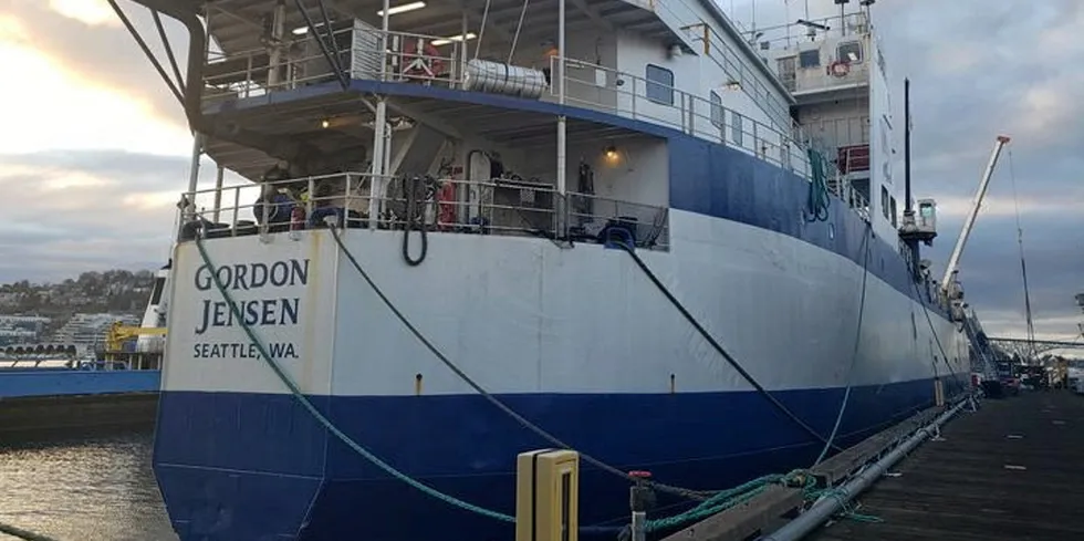 Alaska processing vessel the Gordon Jensen is part of Icicle Seafoods, Inc., a subsidiary of Canada-based Cooke Inc.