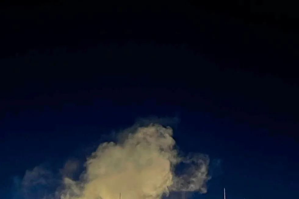 Disruption: Smoke from a fire at storage reservoir at the Ilsky refinery in the Krasnodar region in Russia after a drone attack.
