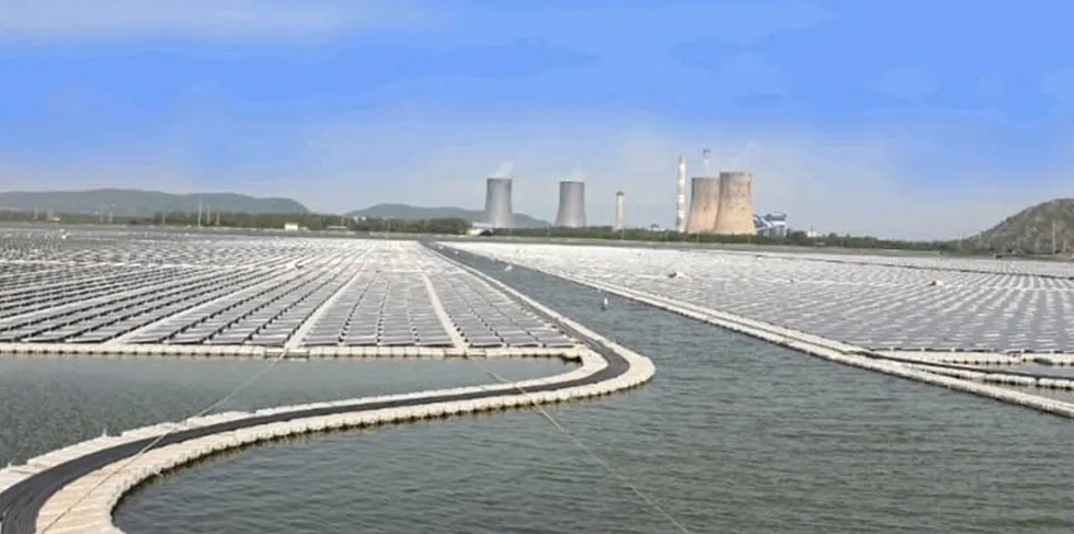 NTPC's floating solar project.