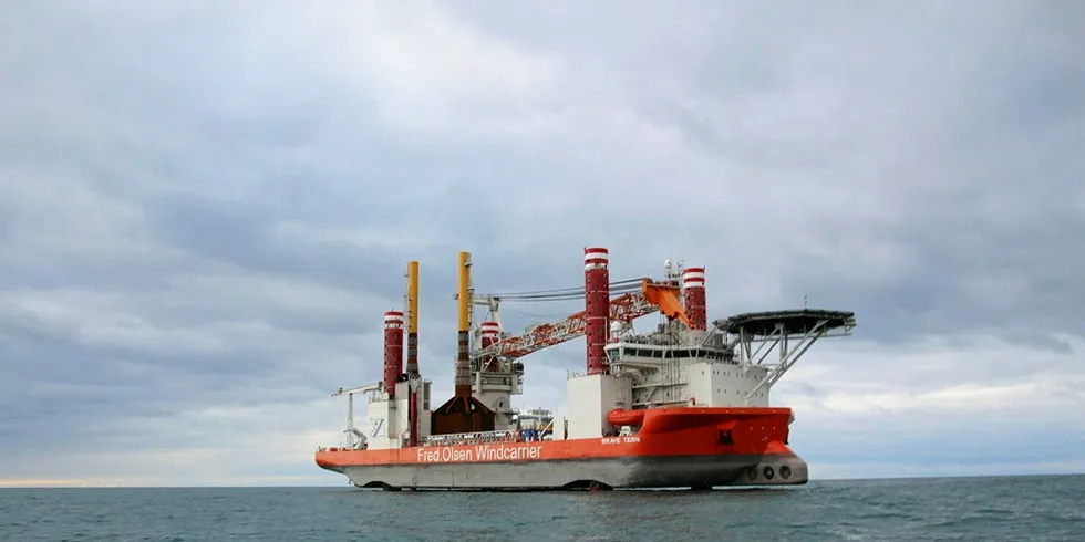 Fred Olsen Windcarrier’s Brave Tern. The company was an early Norwegian champion of offshore wind.