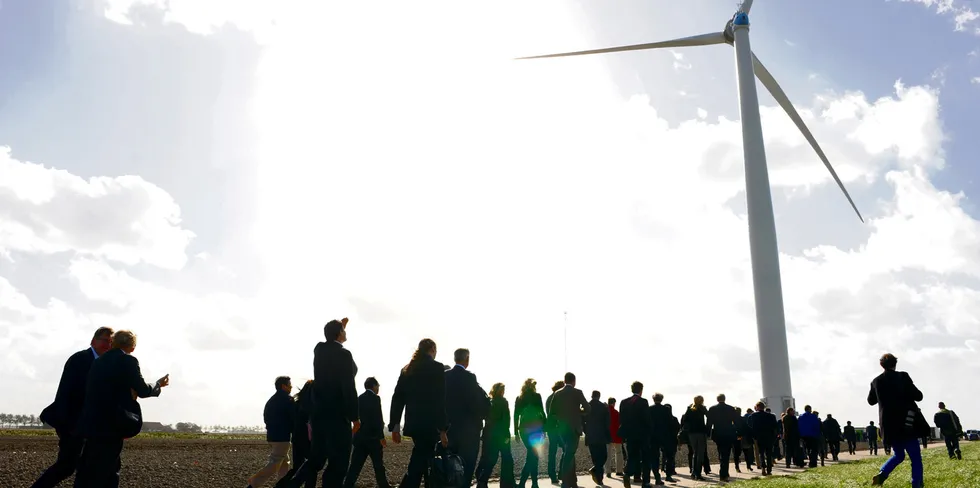 XEMC Darwind's XE115-5000 direct-drive 5MW turbine in the Netherlands.