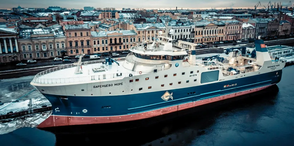 The new 86-meter vessel ordered by Arkhangelsk Trawl Fleet.