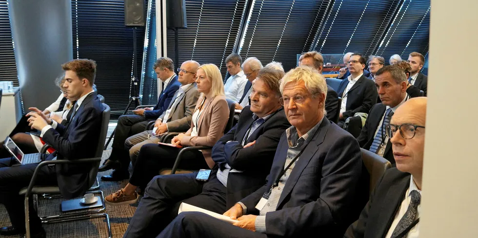 Delegates listen intently at the IntraFish Seafood Investor Forum in London last week.