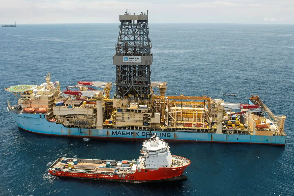 At work: currently in Angola, the drillship Maersk Voyager will head to Namibia to spud key well next year