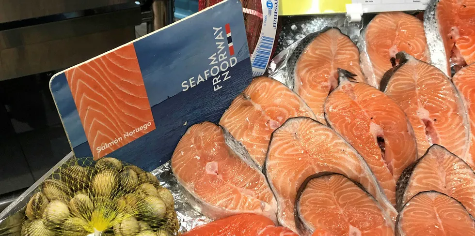 Norwegian farmed salmon prices have jumped sharply as strong demand builds.