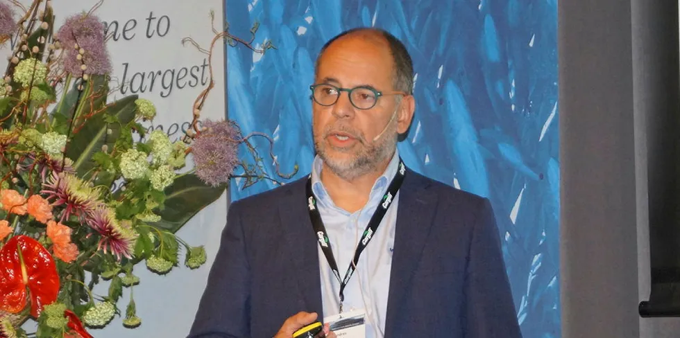Multiexport Foods CEO Andres Lyon. The Chilean salmon farming company posted a tough first quarter as coronavirus took a toll.