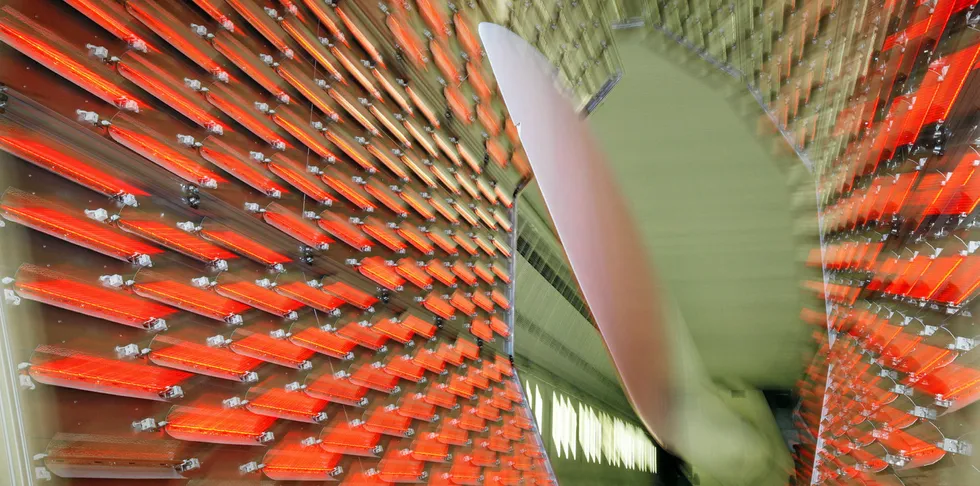 Rotor blade manufacturing at a Nordex plant