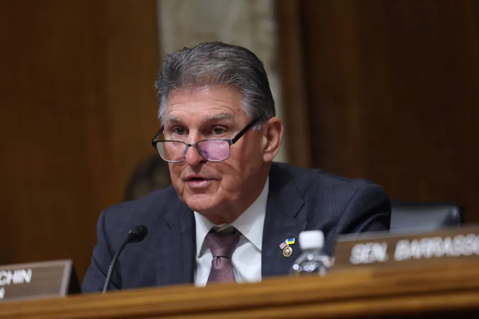 Permitting battle: US Senator Joe Manchin, Democrat of West Virginia.