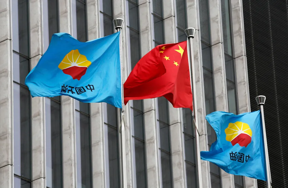 Flying the flag: Beijing-headquartered PetroChina posts record earnings.