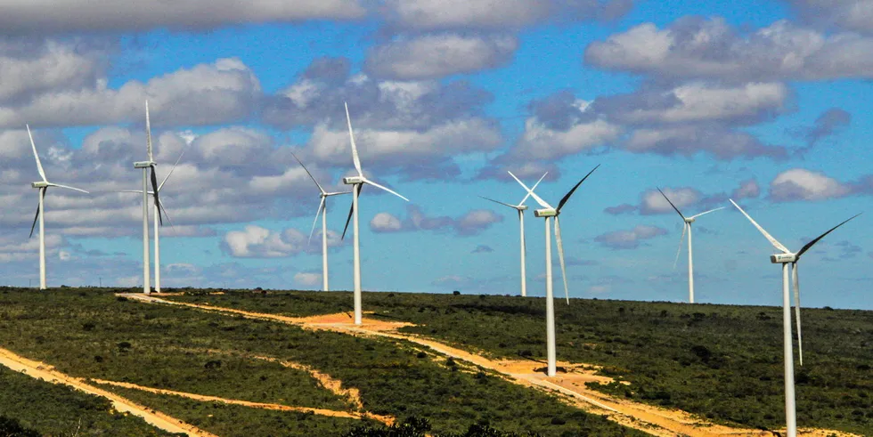 Wind farm in Bahia state, Brazil