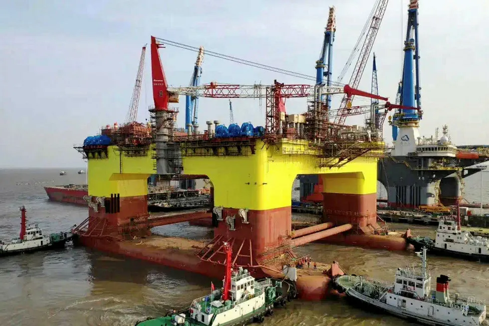 Newbuild launch: of semisub at CMHI in China