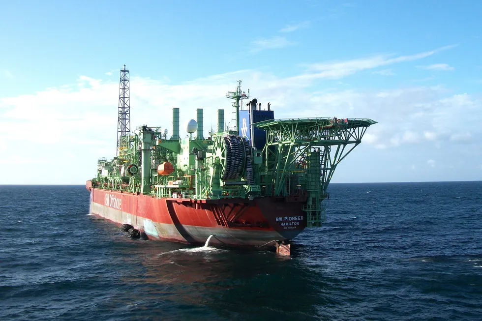 File photo of the BW Pioneer FPSO.