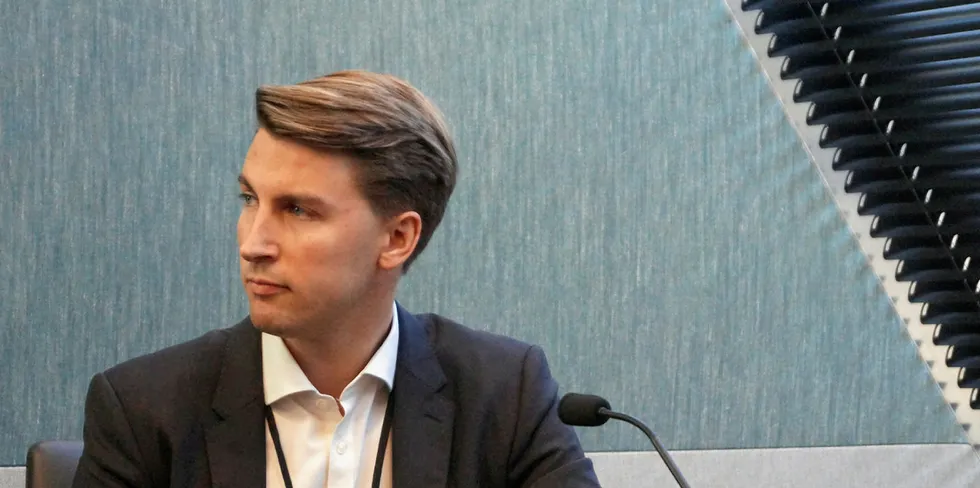 Karl Oystein Oyehaug, Managing Director of Atlantic Sapphire ASA ,at SIF Seafood Investor Forum London 2019.