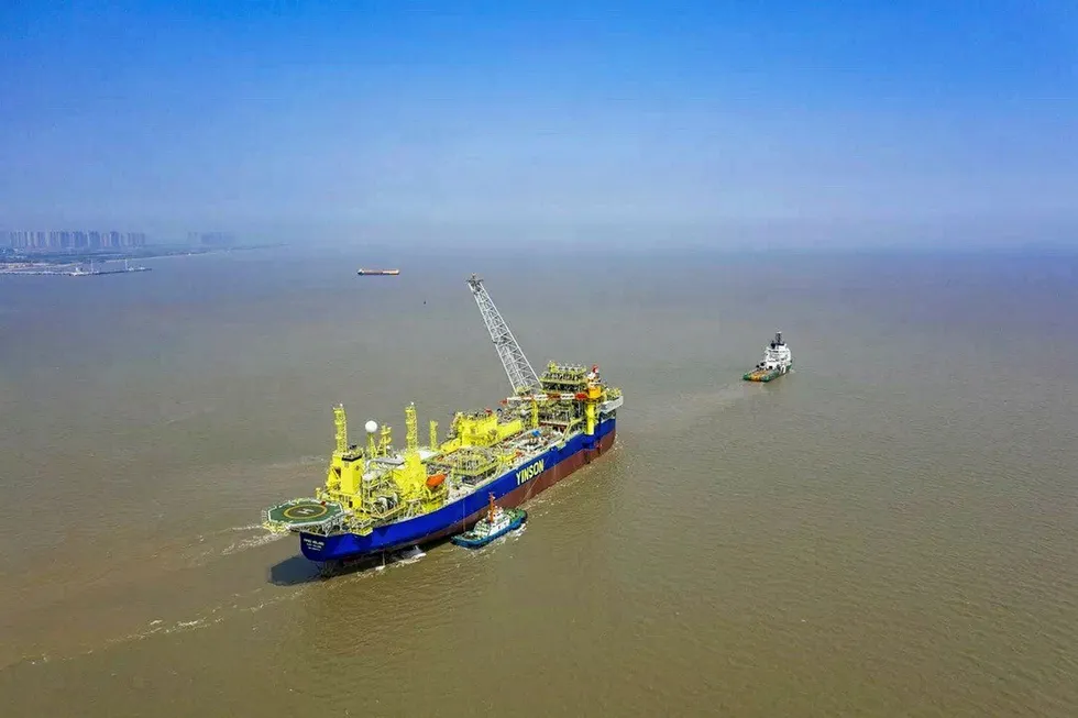 Setting sail: the Helang FPSO is en route from China to Malaysia