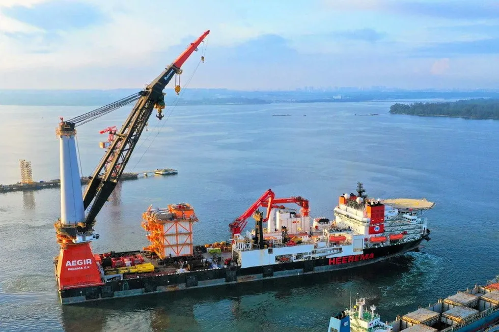 Delivered: the Pluto water handling module on board the heavy lift vessel Aegir
