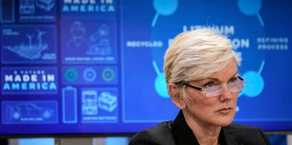 US Secretary of Energy Jennifer Granholm.