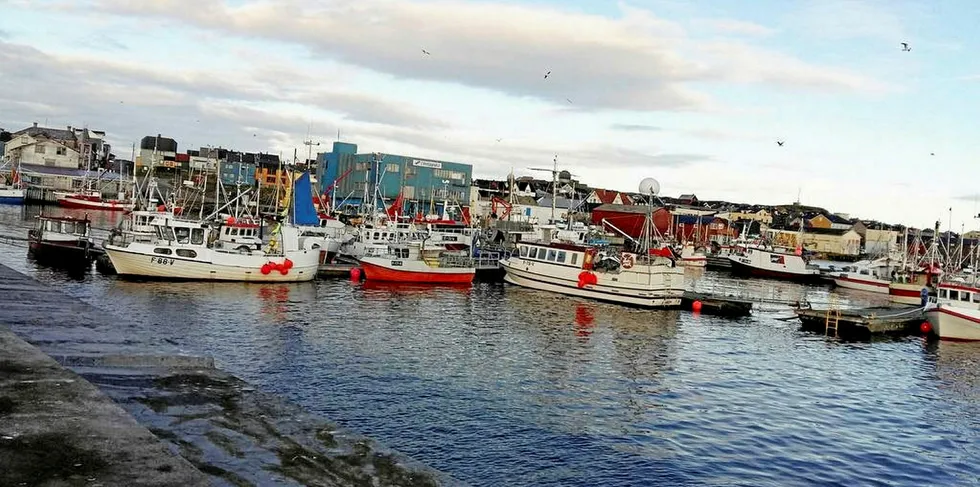 The harbor in Vardo, Norway.