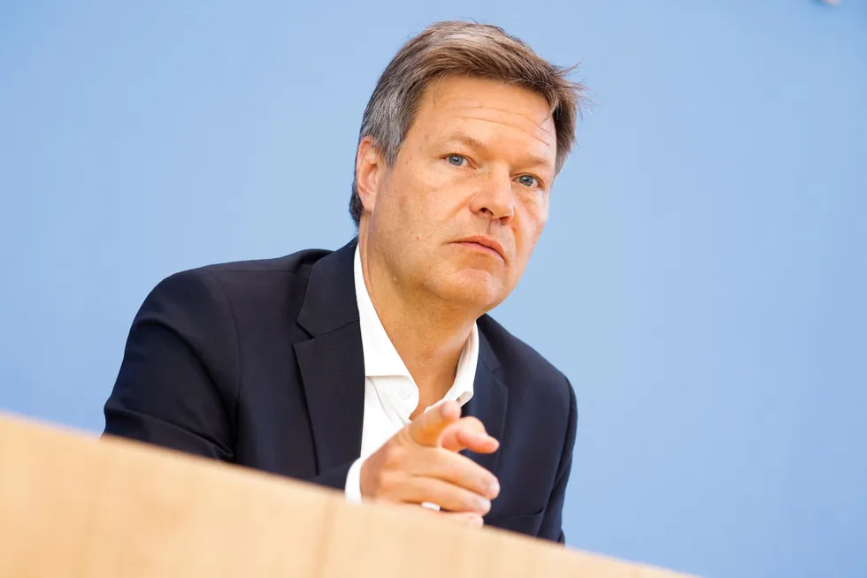 Finger-pointing: German Economy Minister Robert Habeck