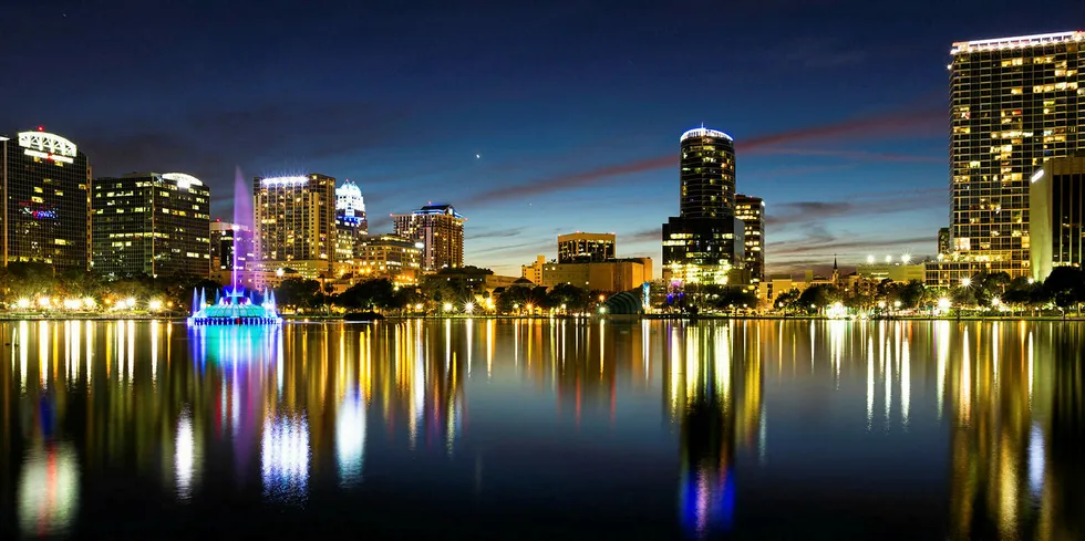 Lake Eola, downtown Orlando, Florida.
