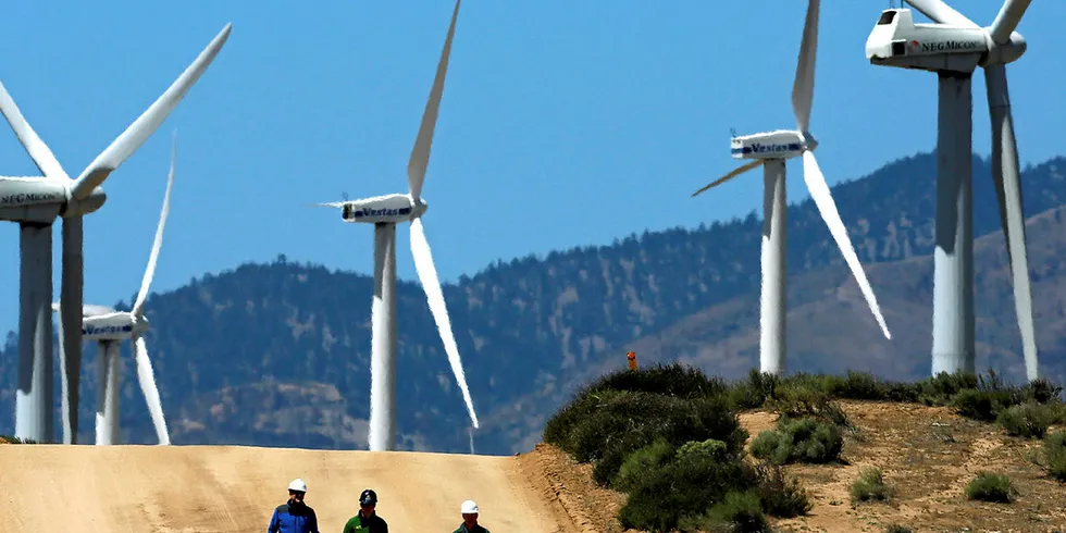 Some of the turbines at the 947MW Alta wind farm in California, owned by Clearway Energy (formerly NRG Yield).