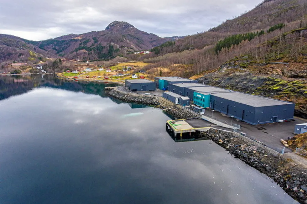 Benchmark started producing salmon eggs at its Salten land-based breeding facility in 2018.