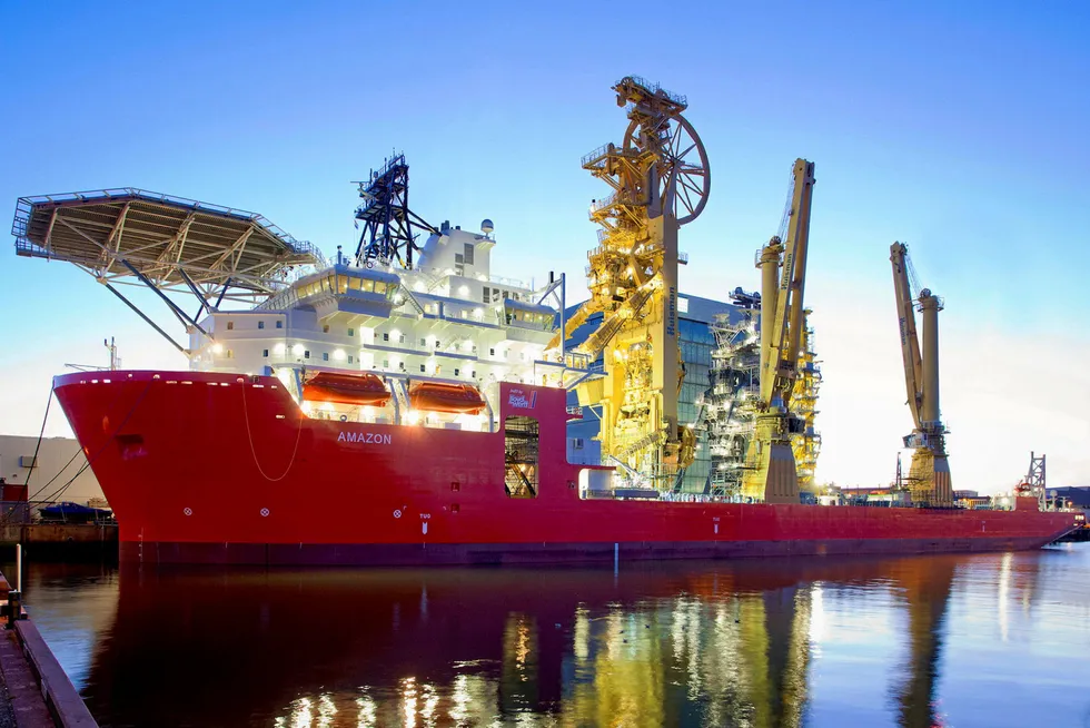 Gulf-bound: McDermott's Amazon vessel has been contracted for work on the Shell-Chevron Whale project