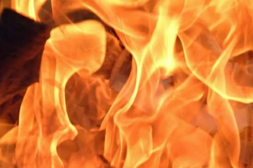 Fire: at Indonesia shipyard