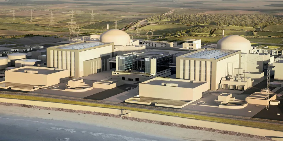 Illustration of Hinkley Point nuclear reactors