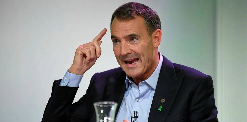 BP boss Bernard Looney announcing the company's net-zero ambitions in February.
