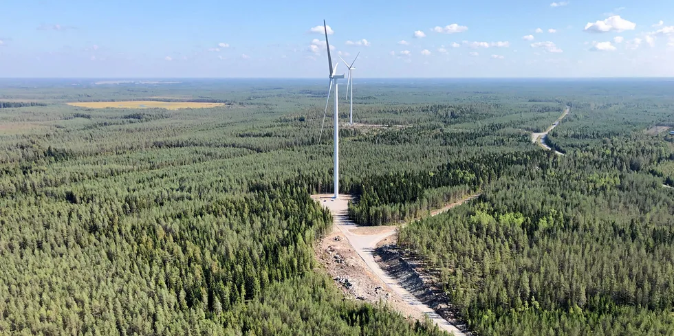 OX2's Ponsivuori wind farm in Finland - Estonia's neighbour across the Baltic Sea
