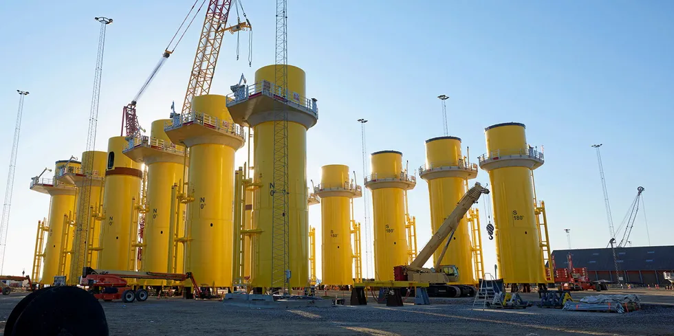 Transition piecs by Bladt Industries for Hornsea 2 array off the UK.