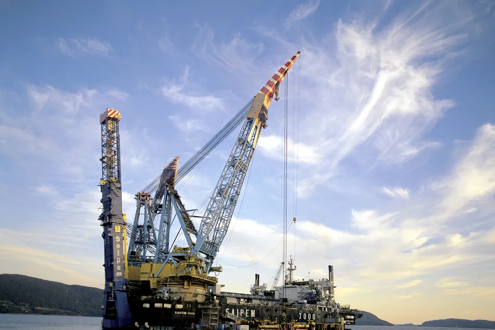 In demand: vessels such as the Saipem 7000 crane barge are being kept busy on upstream and wind projects