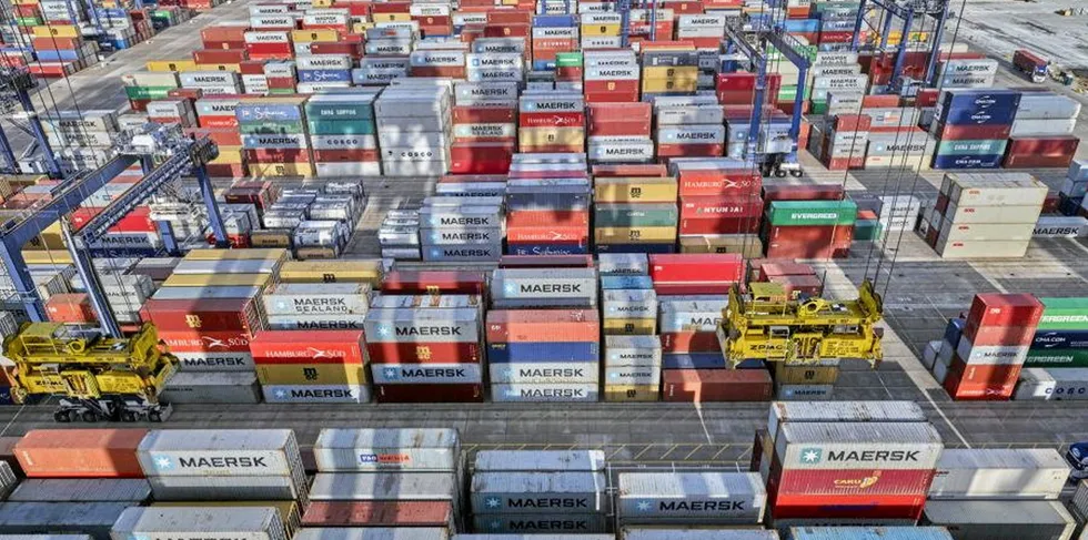 The port of Felixstowe is the UK's busiest container port. It handles an estimated 48% of Britain's containerized trade.