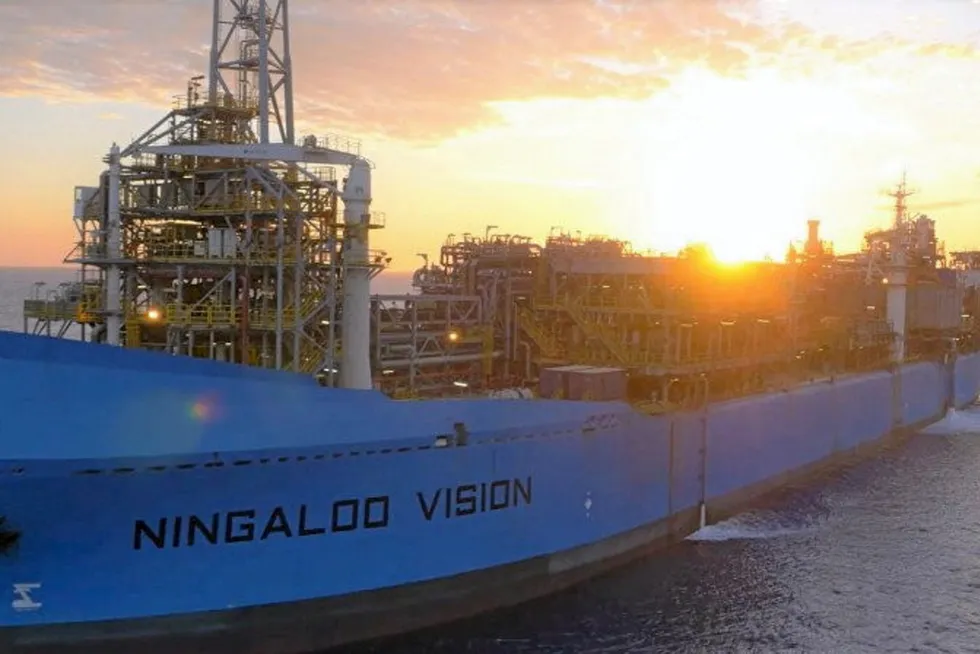 The Ningaloo Vision FPSO on Santos' Van Gogh field, offshore Western Australia.